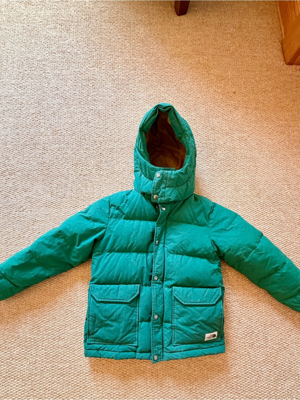 The North Face Kids Green Hooded Puffer Jacket